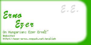 erno ezer business card